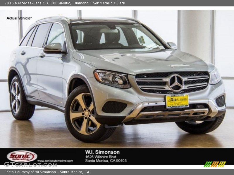 Diamond Silver Metallic / Black 2016 Mercedes-Benz GLC 300 4Matic