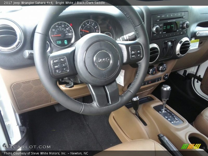 Bright White / Black/Dark Saddle 2017 Jeep Wrangler Sahara 4x4