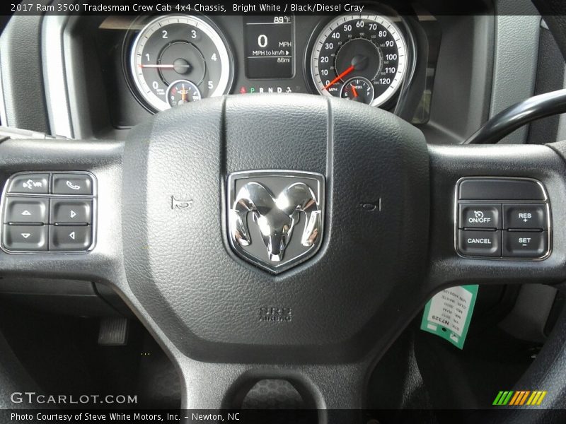 Bright White / Black/Diesel Gray 2017 Ram 3500 Tradesman Crew Cab 4x4 Chassis