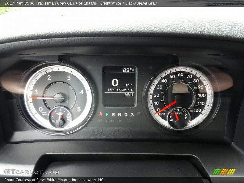 Bright White / Black/Diesel Gray 2017 Ram 3500 Tradesman Crew Cab 4x4 Chassis