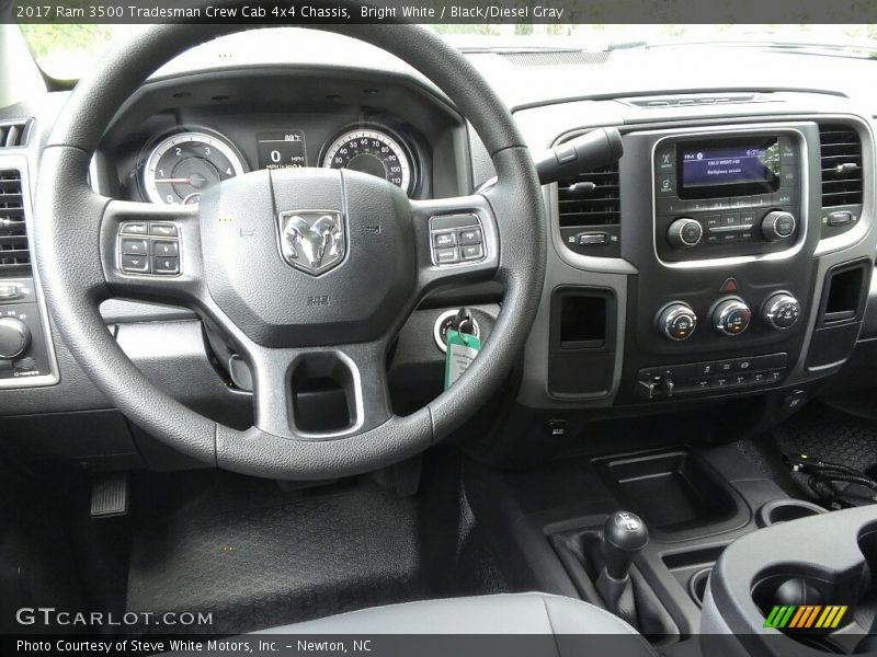 Bright White / Black/Diesel Gray 2017 Ram 3500 Tradesman Crew Cab 4x4 Chassis