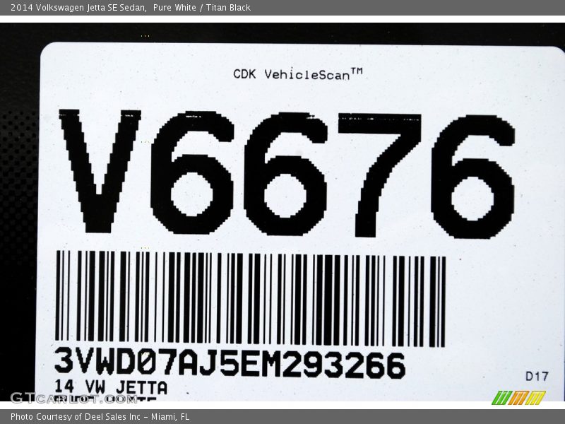 Pure White / Titan Black 2014 Volkswagen Jetta SE Sedan