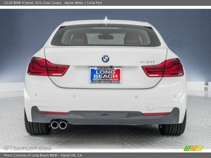 Alpine White / Coral Red 2018 BMW 4 Series 430i Gran Coupe