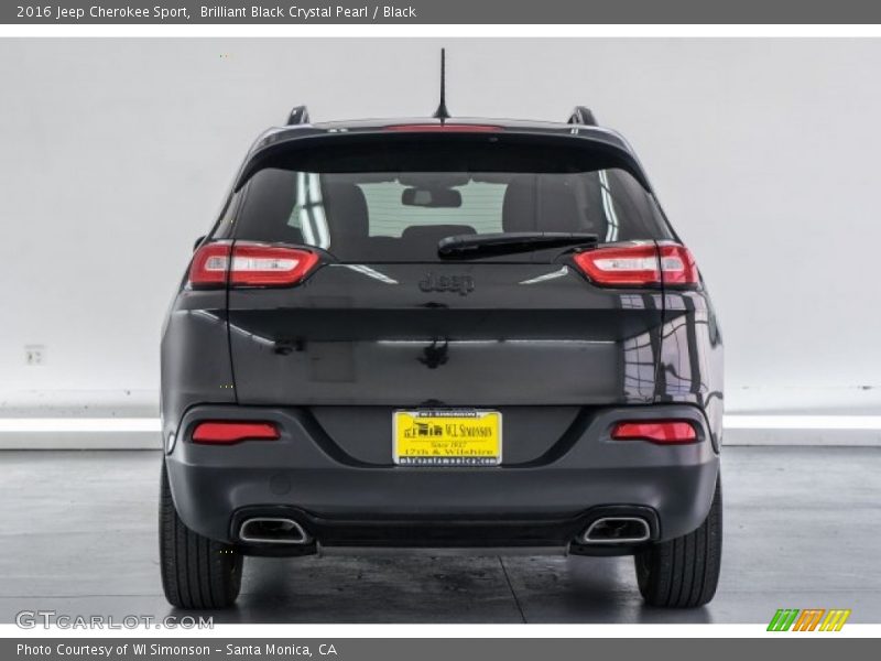 Brilliant Black Crystal Pearl / Black 2016 Jeep Cherokee Sport