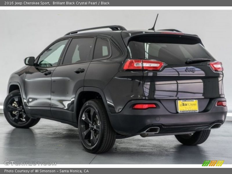 Brilliant Black Crystal Pearl / Black 2016 Jeep Cherokee Sport
