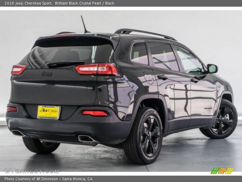 Brilliant Black Crystal Pearl / Black 2016 Jeep Cherokee Sport