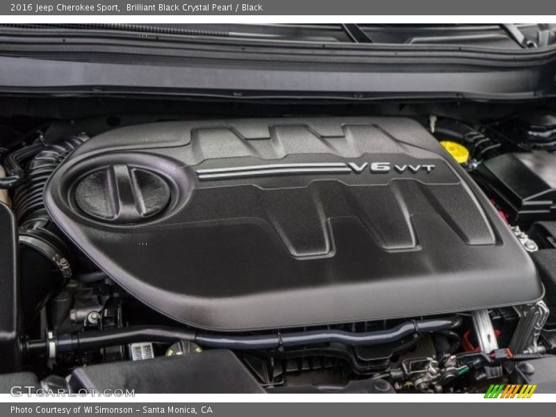 Brilliant Black Crystal Pearl / Black 2016 Jeep Cherokee Sport
