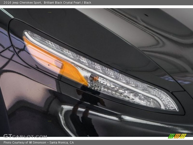 Brilliant Black Crystal Pearl / Black 2016 Jeep Cherokee Sport