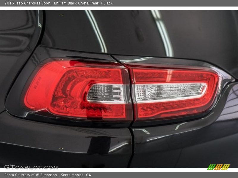 Brilliant Black Crystal Pearl / Black 2016 Jeep Cherokee Sport