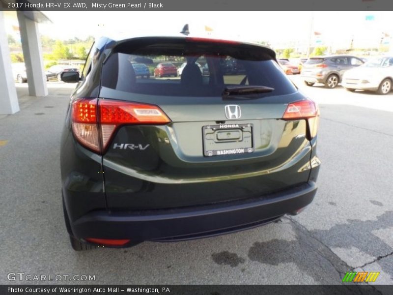 Misty Green Pearl / Black 2017 Honda HR-V EX AWD