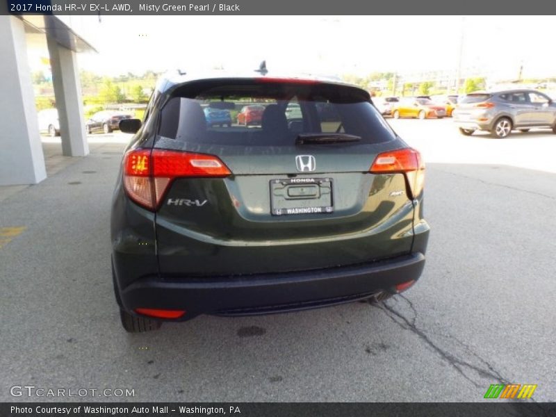 Misty Green Pearl / Black 2017 Honda HR-V EX-L AWD
