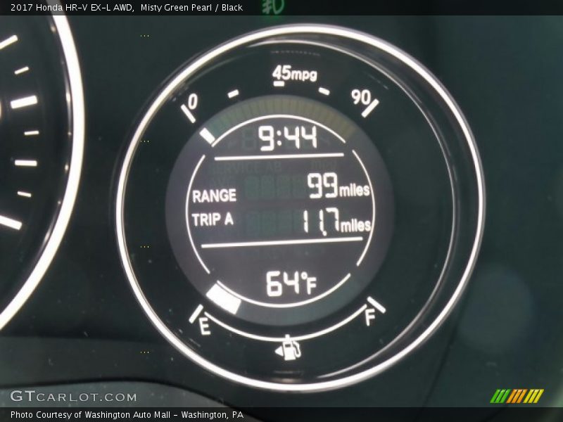 Misty Green Pearl / Black 2017 Honda HR-V EX-L AWD