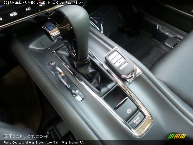 Misty Green Pearl / Black 2017 Honda HR-V EX-L AWD