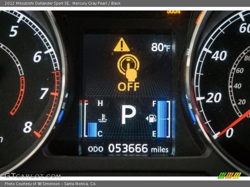 Mercury Gray Pearl / Black 2012 Mitsubishi Outlander Sport SE