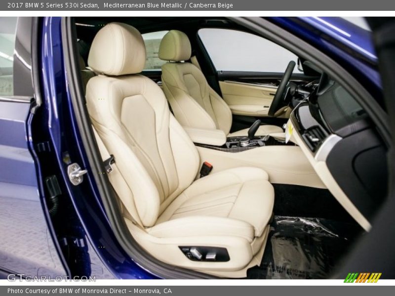 Mediterranean Blue Metallic / Canberra Beige 2017 BMW 5 Series 530i Sedan
