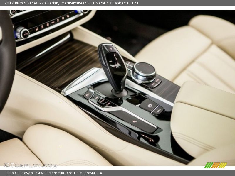 Mediterranean Blue Metallic / Canberra Beige 2017 BMW 5 Series 530i Sedan