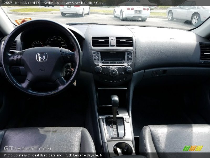 Alabaster Silver Metallic / Gray 2007 Honda Accord EX-L Sedan