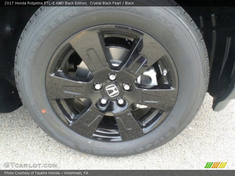 Crystal Black Pearl / Black 2017 Honda Ridgeline RTL-E AWD Black Edition
