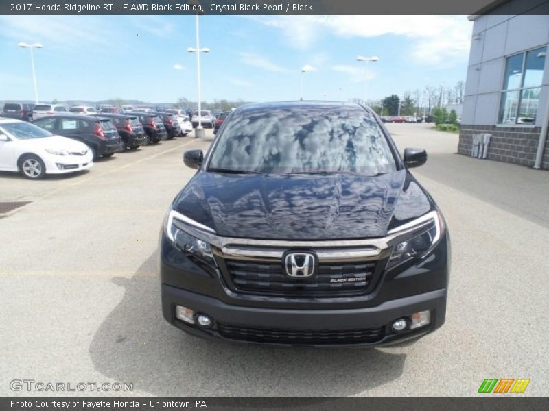 Crystal Black Pearl / Black 2017 Honda Ridgeline RTL-E AWD Black Edition