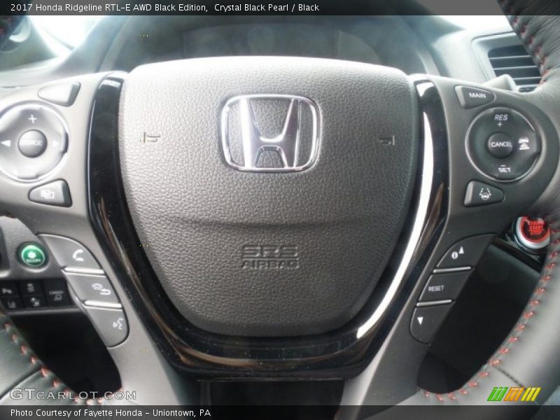 Crystal Black Pearl / Black 2017 Honda Ridgeline RTL-E AWD Black Edition