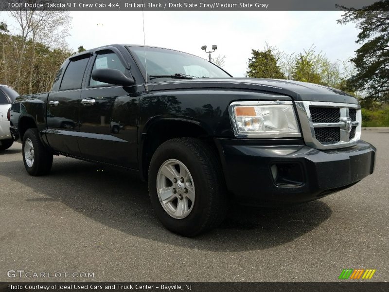 Brilliant Black / Dark Slate Gray/Medium Slate Gray 2008 Dodge Dakota SLT Crew Cab 4x4