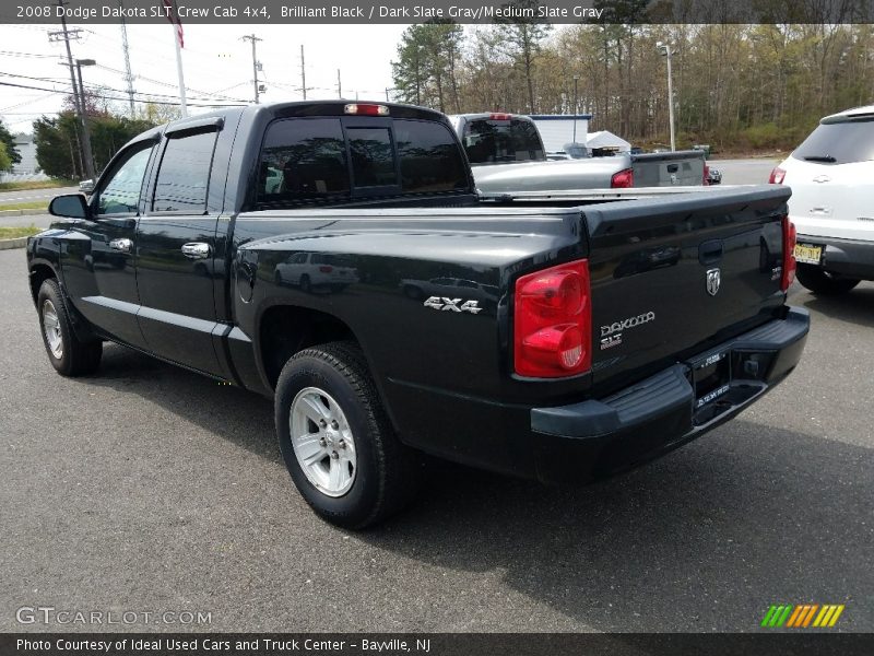 Brilliant Black / Dark Slate Gray/Medium Slate Gray 2008 Dodge Dakota SLT Crew Cab 4x4