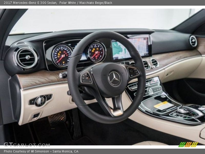 Polar White / Macchiato Beige/Black 2017 Mercedes-Benz E 300 Sedan