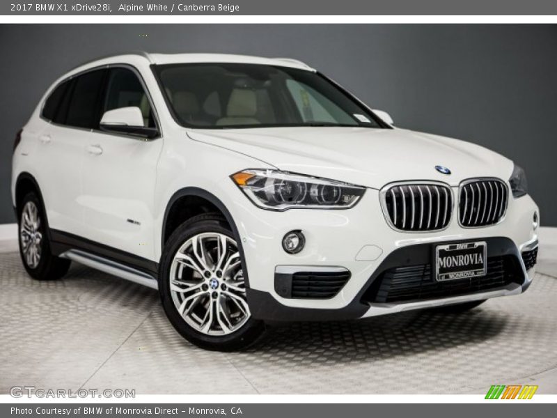 Alpine White / Canberra Beige 2017 BMW X1 xDrive28i