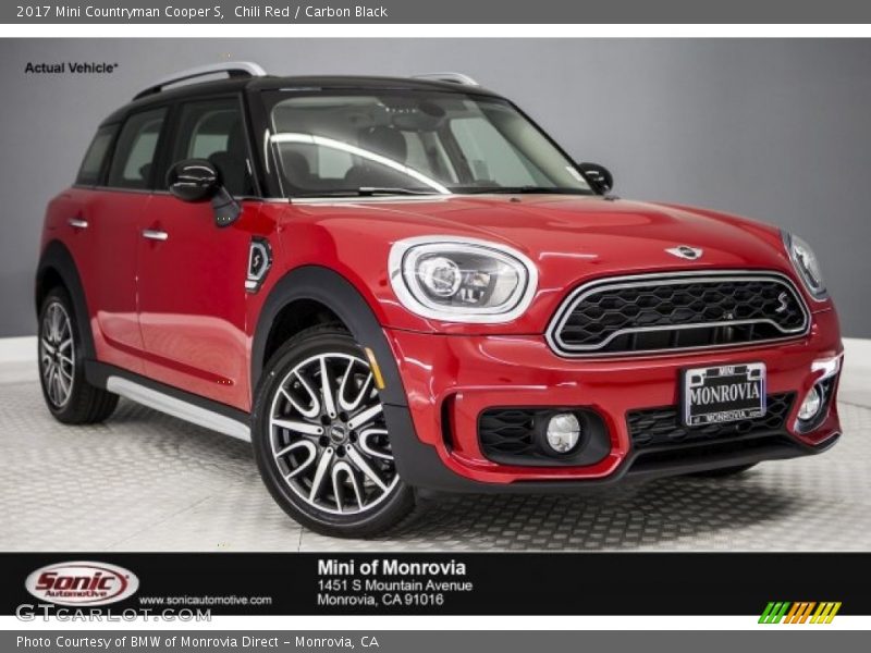 Chili Red / Carbon Black 2017 Mini Countryman Cooper S