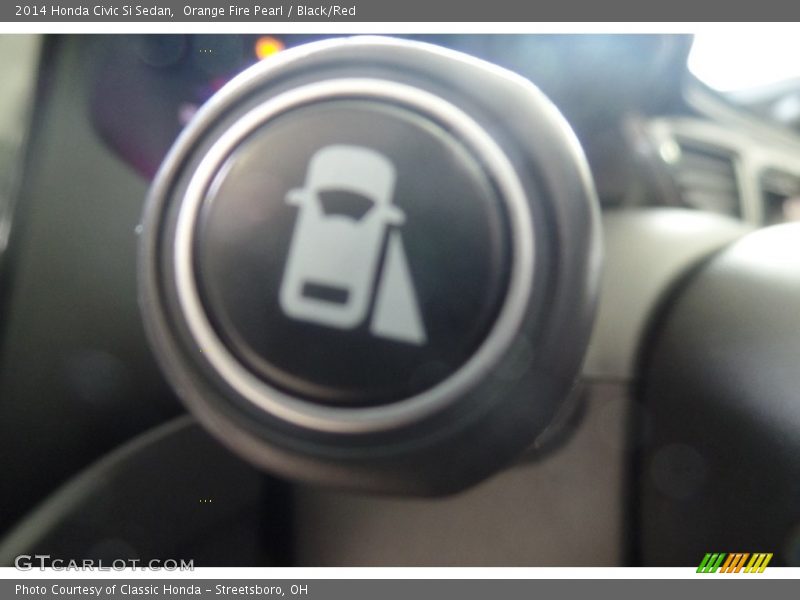 Orange Fire Pearl / Black/Red 2014 Honda Civic Si Sedan