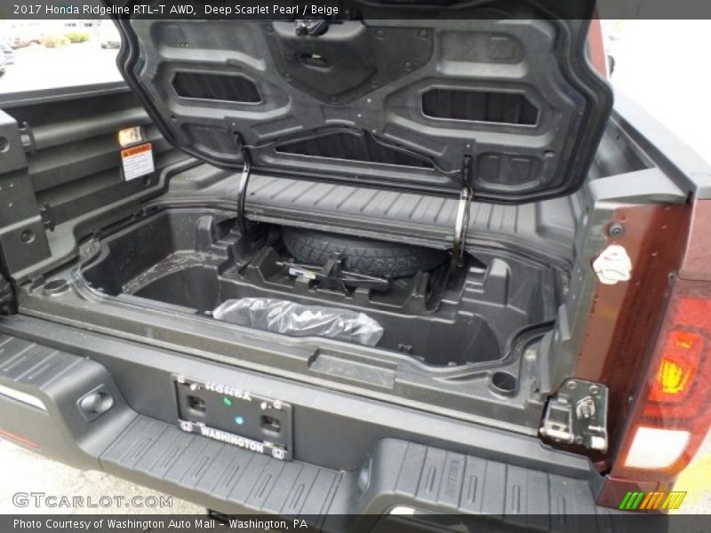 Deep Scarlet Pearl / Beige 2017 Honda Ridgeline RTL-T AWD