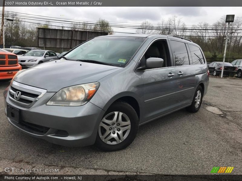 Ocean Mist Metallic / Gray 2007 Honda Odyssey EX-L