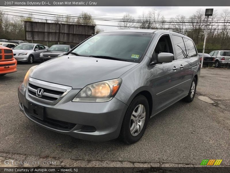 Ocean Mist Metallic / Gray 2007 Honda Odyssey EX-L