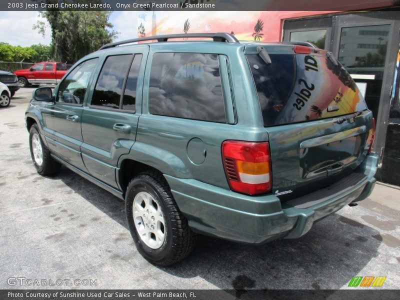 Onyx Green Pearlcoat / Sandstone 2003 Jeep Grand Cherokee Laredo