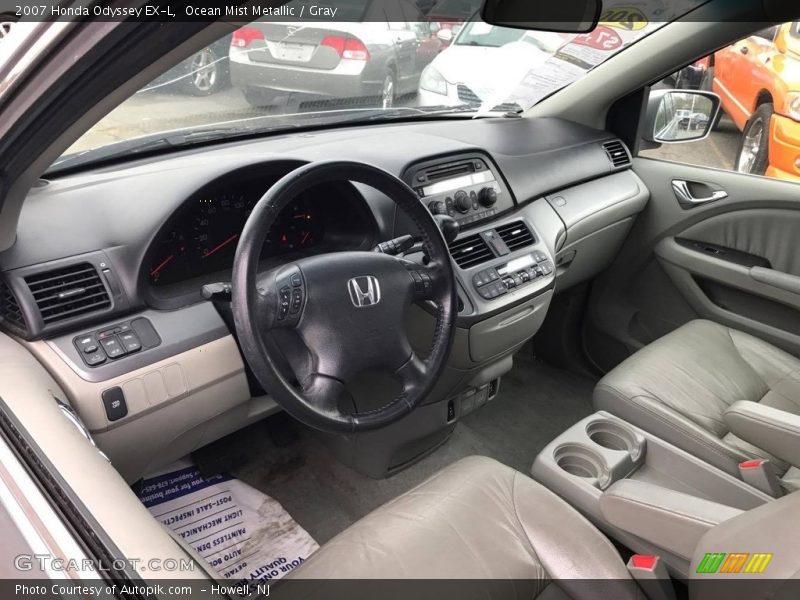 Ocean Mist Metallic / Gray 2007 Honda Odyssey EX-L