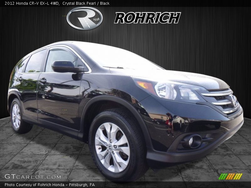 Crystal Black Pearl / Black 2012 Honda CR-V EX-L 4WD