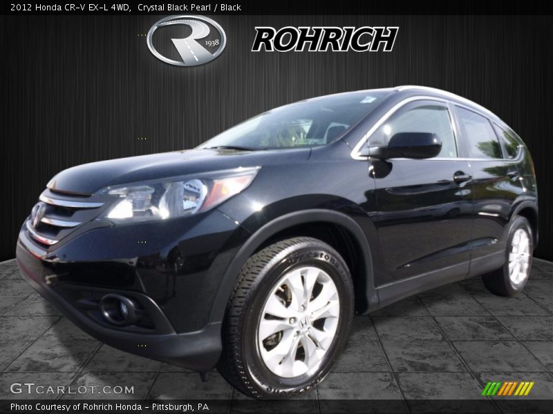 Crystal Black Pearl / Black 2012 Honda CR-V EX-L 4WD