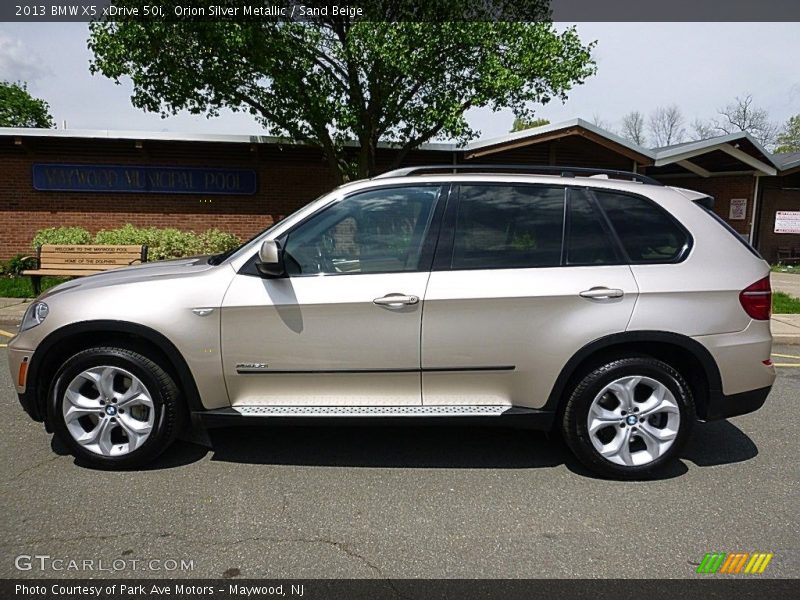 Orion Silver Metallic / Sand Beige 2013 BMW X5 xDrive 50i