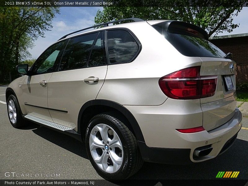 Orion Silver Metallic / Sand Beige 2013 BMW X5 xDrive 50i