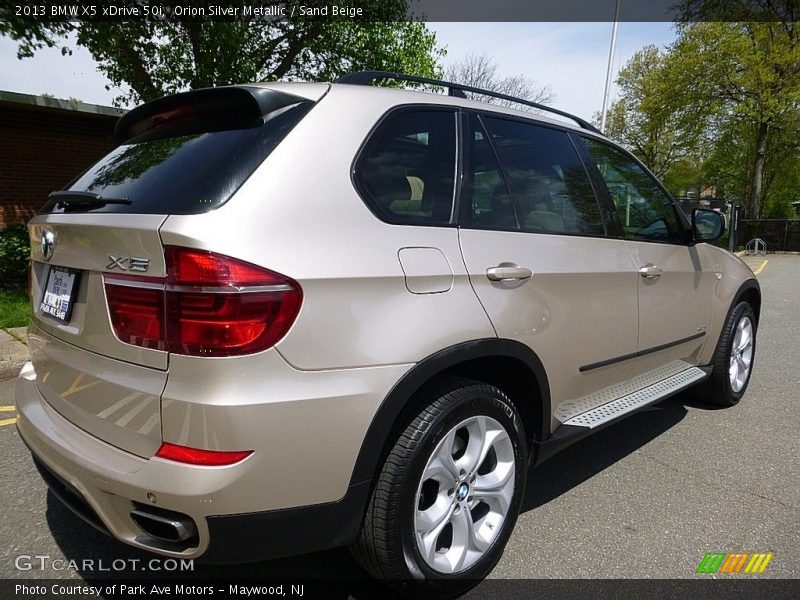 Orion Silver Metallic / Sand Beige 2013 BMW X5 xDrive 50i