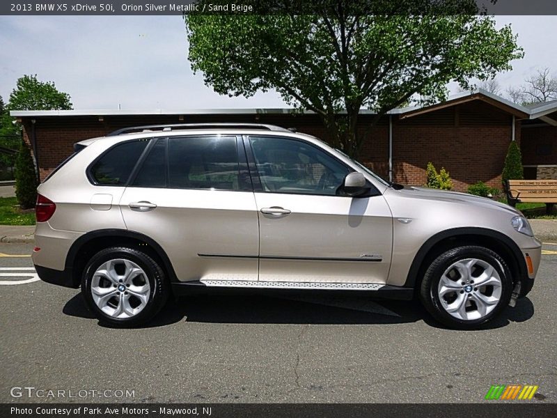 Orion Silver Metallic / Sand Beige 2013 BMW X5 xDrive 50i