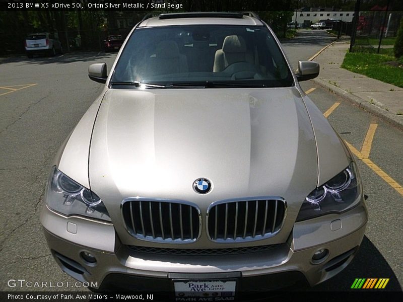 Orion Silver Metallic / Sand Beige 2013 BMW X5 xDrive 50i