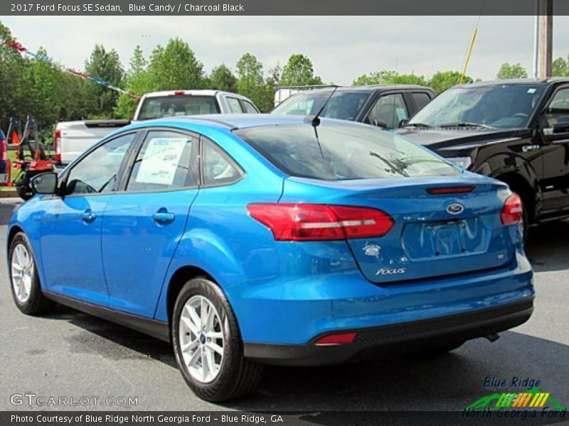Blue Candy / Charcoal Black 2017 Ford Focus SE Sedan