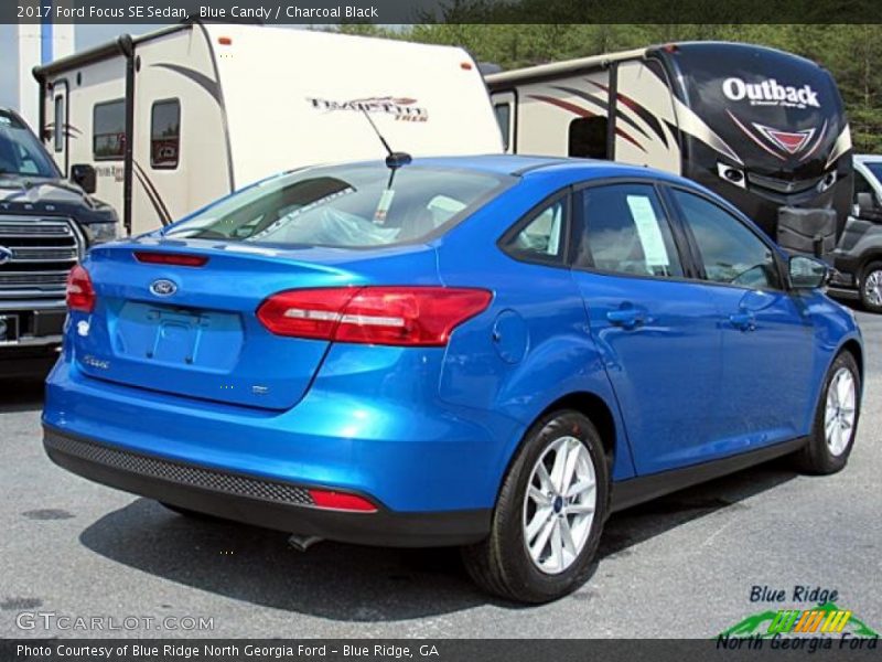 Blue Candy / Charcoal Black 2017 Ford Focus SE Sedan