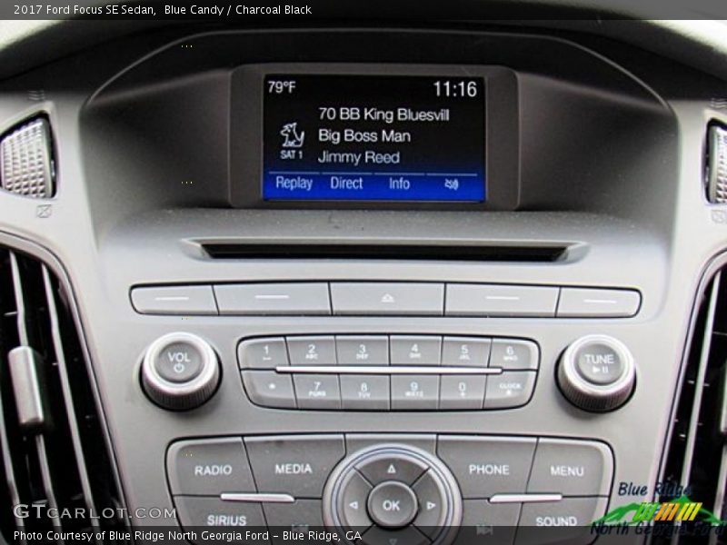 Blue Candy / Charcoal Black 2017 Ford Focus SE Sedan