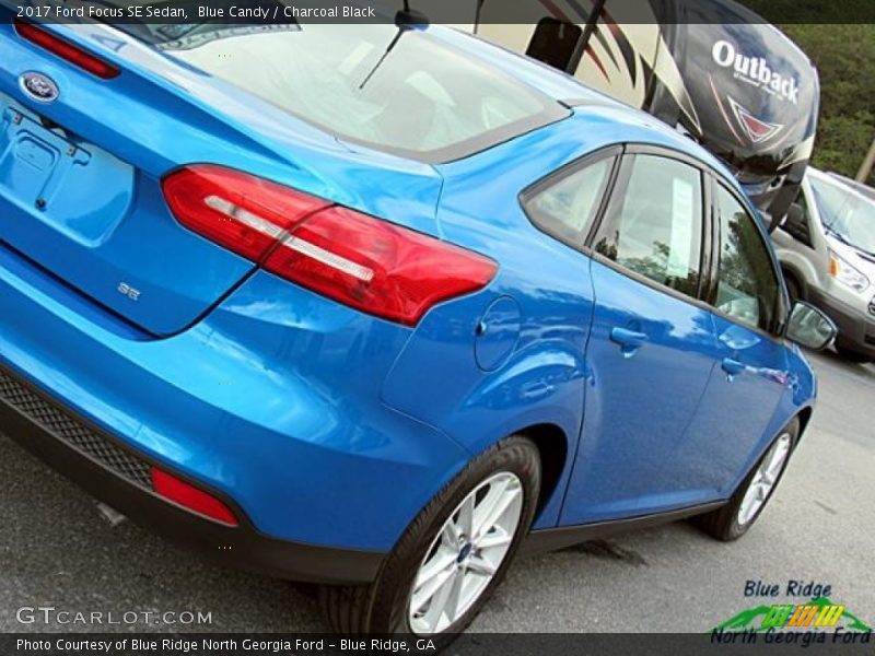 Blue Candy / Charcoal Black 2017 Ford Focus SE Sedan