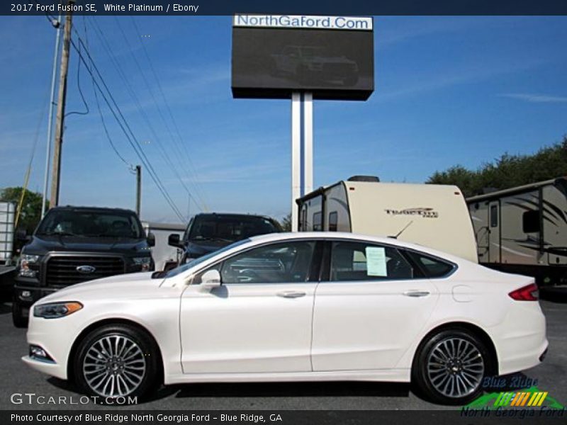 White Platinum / Ebony 2017 Ford Fusion SE