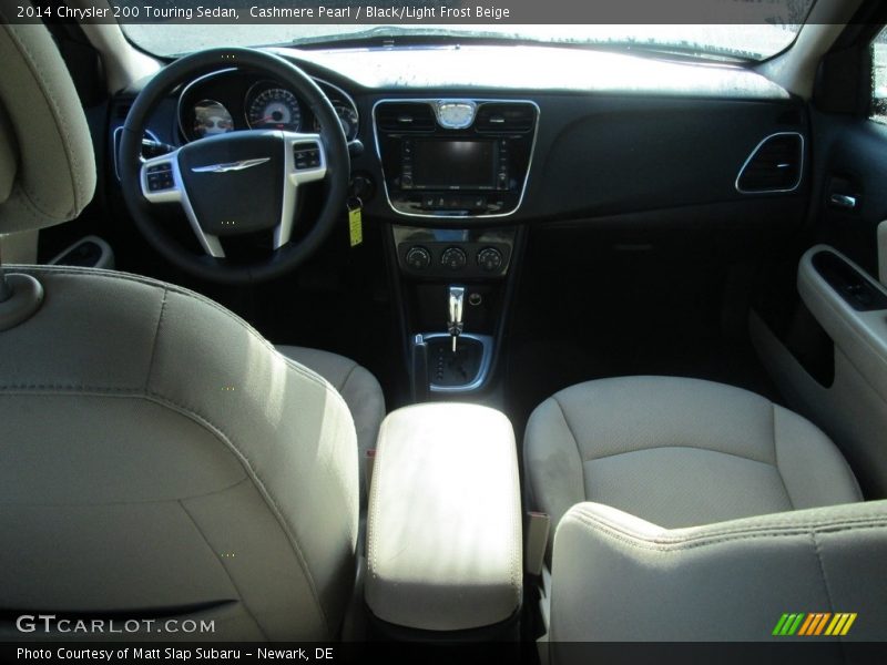 Cashmere Pearl / Black/Light Frost Beige 2014 Chrysler 200 Touring Sedan