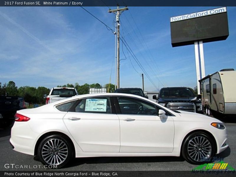 White Platinum / Ebony 2017 Ford Fusion SE