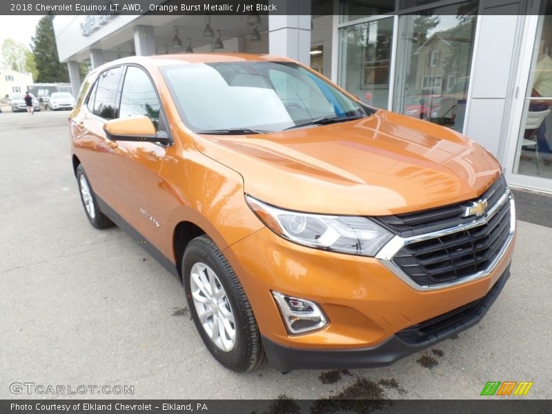Orange Burst Metallic / Jet Black 2018 Chevrolet Equinox LT AWD